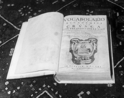 vocabulaire de la crusca, florence, toscane, italie, 1965