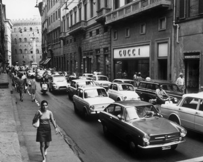 via tornabuoni, florence, toscane, italie, 1969