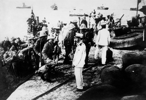 afrique, libye, tobrouk, débarquement des troupes italiennes, 1911