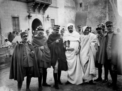 afrique, libye, portrait d'officiers militaires, 1920 1930