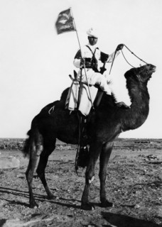 afrique, libye, le porte-étendard de la colonne graziani, 1920 1930