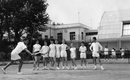 leçon de tennis, 1956