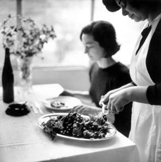 gastronomie de ligurie, imperia, dolceacqua, lapin aux olives noires de la trattoria "da re", 1965