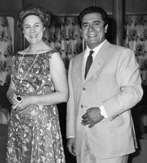 la soprano renata tebaldi et le ténor giuseppe di stefano à bord du paquebot verdi, 1963