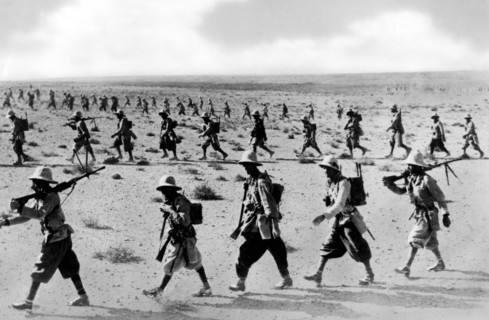 soldats dans le desert libyen, 1939 1945