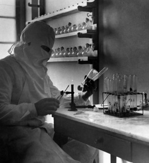 floriculture, laboratoire, 1950