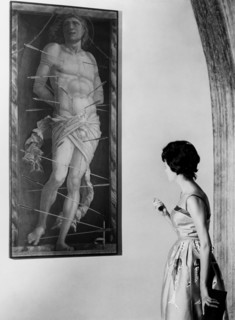 visiteur de l'exposition mantegna, mantova, 1961