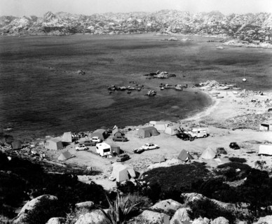 italie, la maddalena, camping, 1967