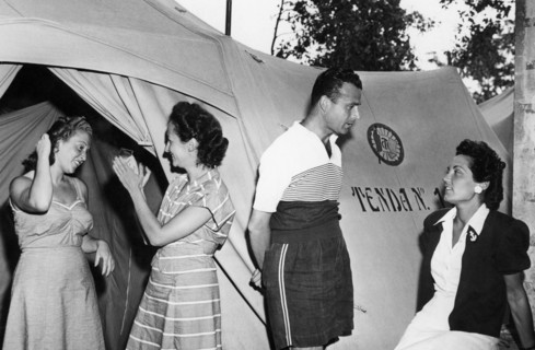 italie, île d'elbe, camping, 1947