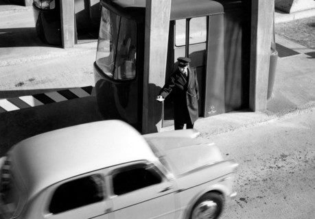 autostrada del sole, péage et cabine de péage, 1959