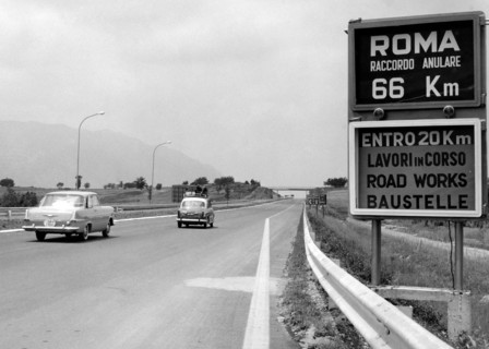 autostrada del sole, section rome-frosinone, 1962