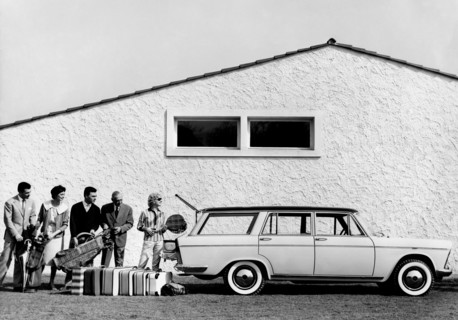 famille en partance, fiat 1800 famigliare, 1959