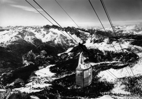 téléphérique de rosetta à san martino di castrozza, 1957