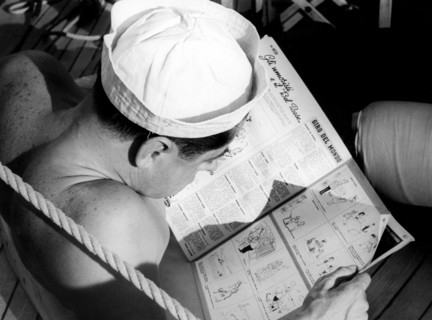 un moment de détente pendant la navigation, 1962