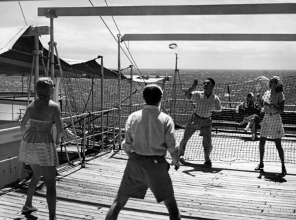 jeux sur le pont du vulcania, 1955