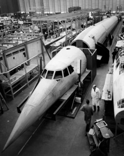 Wooden model of the concorde. 1963