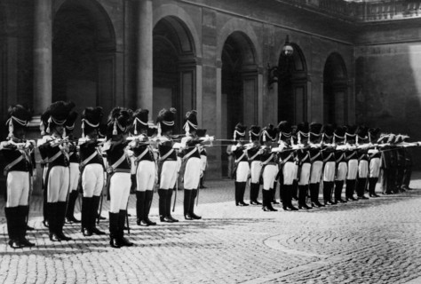 Noble papal guards in Napoleonic uniform. 1920