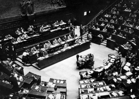Italy. Rome. reopening of the Chamber of Deputies. 1948
