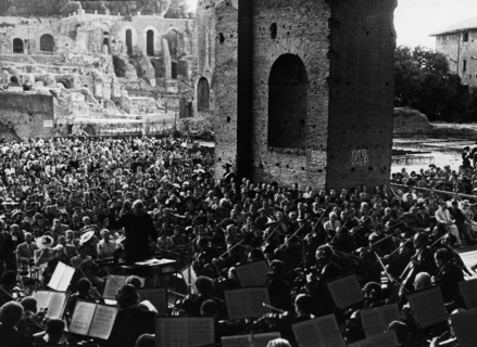 Italy. Rome. concerts at the Basilica of Maxentius. 1930