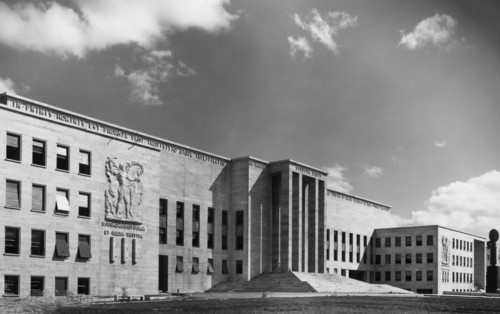 Italy. Rome. entrance to the university city of la sapienza. architect Marcello Piacentini. 1930