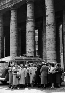 Italy. Rome. group of tourists. 1961