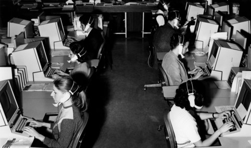 Italy. Rome. Alitalia booking center. 1969