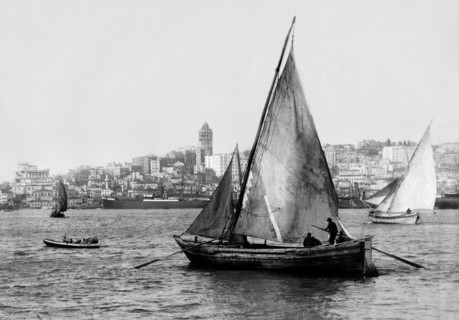 Turkey. istanbul. view of the galata quarter with the Genoese tower. 1920-30