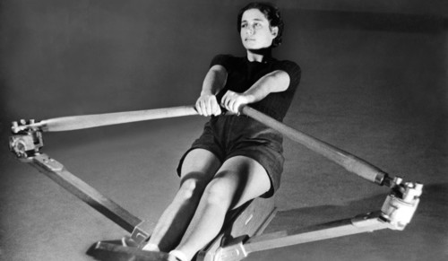 Italy. Rome. gym class at the university city. 1939