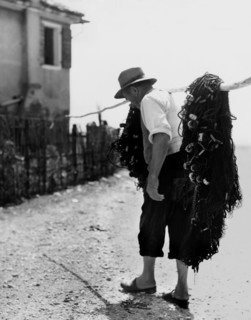 Fisherman. Canale Del Brenta. Veneto. Italy 1957
