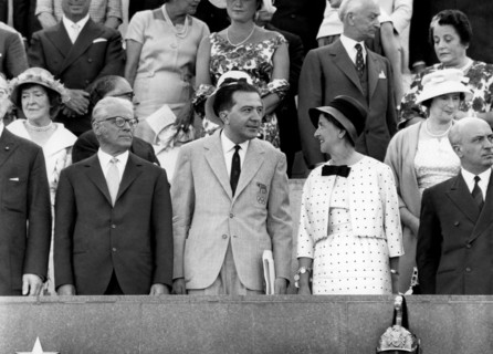 Giovanni Gronchi. Giulio Andreotti. Carla Gronchi. 1960
