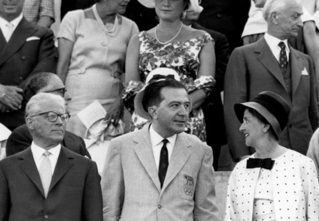 Giovanni Gronchi. Giulio Andreotti. Carla Gronchi. 1960