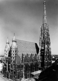 St. Stephen's Cathedral. Stephansdom. Vienna Cathedral After The Reconstruction Following The Fire Of 1945
