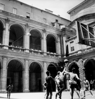 Rome. In The Courtyard Of The College. 1958