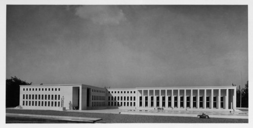 Italy. Rome. Sketch Of The Office Building At The Universal Exposition. 30s
