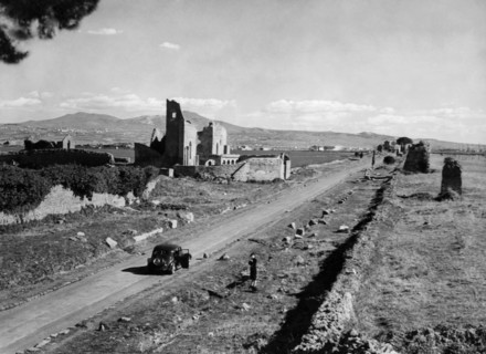 Italy. Lazio. The Province Of Rome. A Section Of The Via Appia Antica. 1950