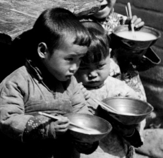 Chinese Children In The Refectory Of An Italian Mission. China. Asia. 1930-40