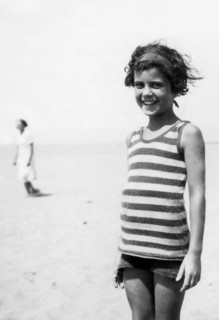 Tuscany. Grosseto. Portrait Of A Little Girl At The Beach. 1920