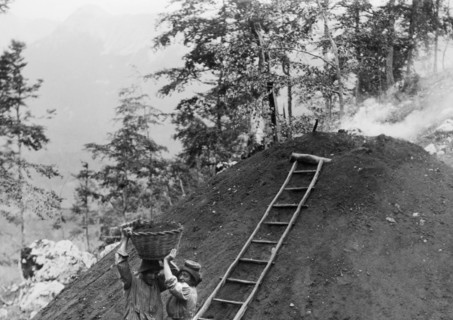 Skier On Gran Sasso. L'aquila. Abruzzo. Italy. 1930