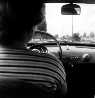 Fiat 600. Woman Driving. 1956