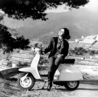 Model On Lambretta. 1965