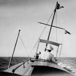 Italy. Tuscany. Livorno. Man On Boat. 1920-30