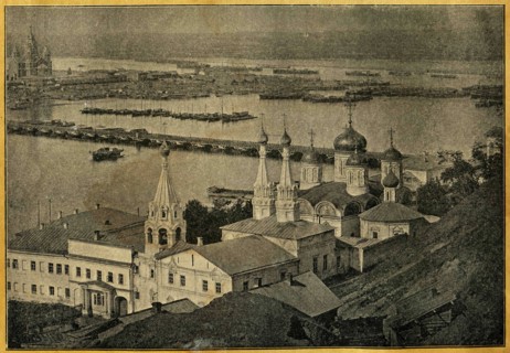 View of Strelka and the confluence of the Volga and Oka.