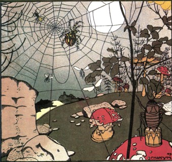 Landscape with cobwebs.