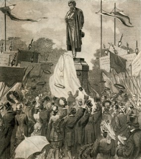 Unveiling of monument to Alexander Pushkin.