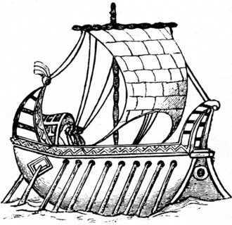 Sailing-rowing boat.