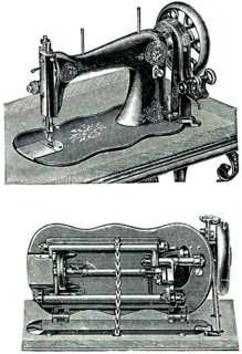 Pffaf's sewing machine with a circular hook.