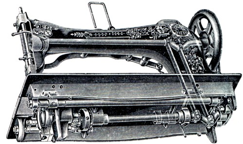 Phoenix sewing machine with a round hook.