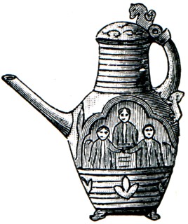 Scandinavian carved and decorated coffee pot.