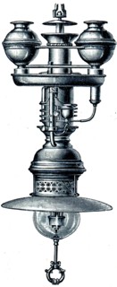 Kerosene lamp.