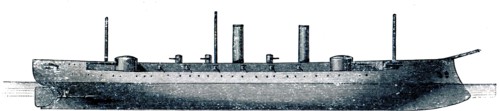 Rurik, Russian armored cruiser.